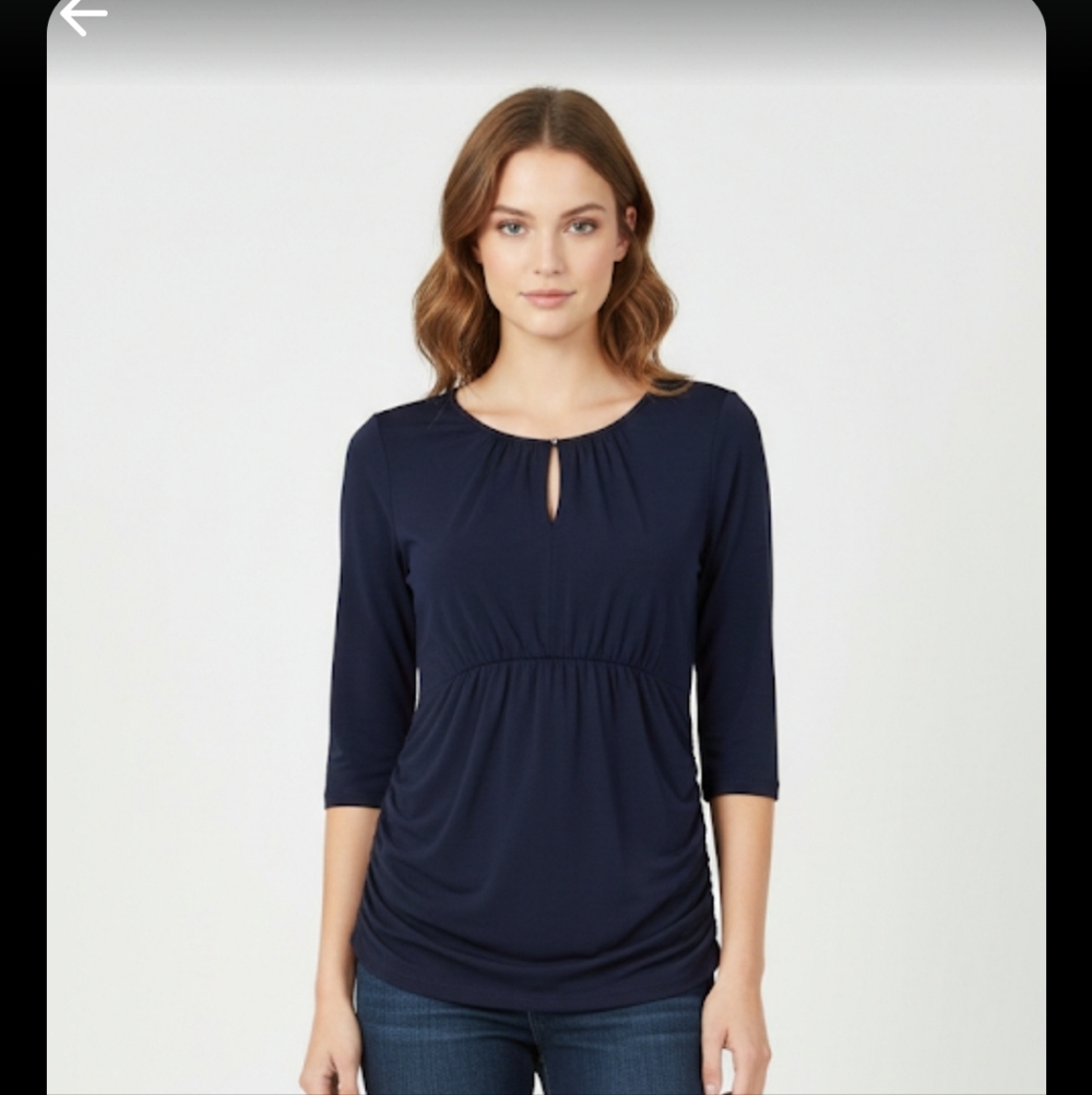 Harve Bernard Navy Top Size S NWOT